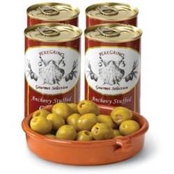 4-Pack - Anchovy Stuffed Olives by La Tienda